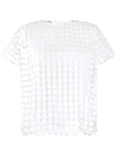 Jourden Dot Embroidered Blouse - White