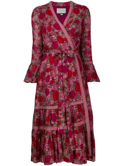 Alexis Marcas Flower Print Dress In Pink