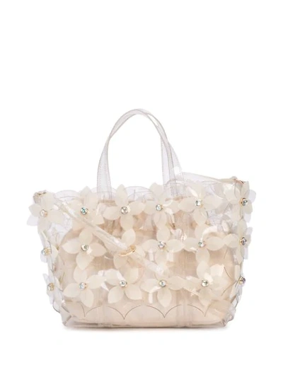 Zac Zac Posen Floral Bouquet Shopper Bag In White