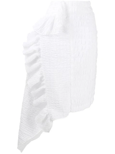Jourden Lolita Bias Midi Skirt In White
