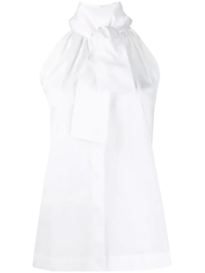 Jourden Bow Tie Shirt . In White