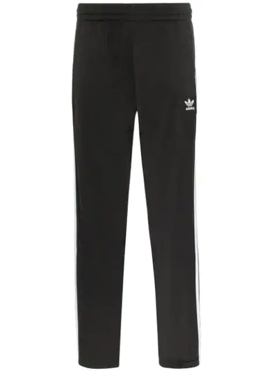 Adidas Originals Firebird Side-stripe Track Trousers In Black