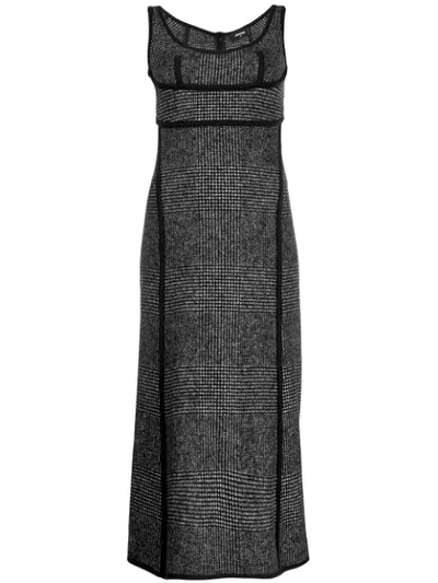 Dsquared2 Scoop Neck Midi Dress In Black