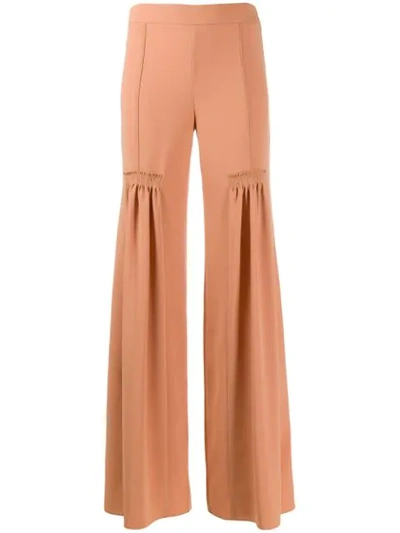 Chloé Flared Trousers In Neutrals