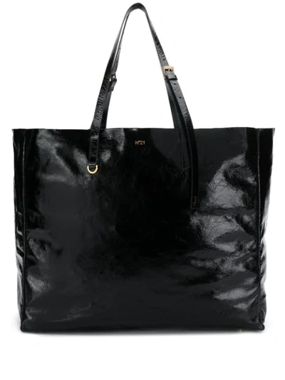 N°21 Patent Tote Bag In Black