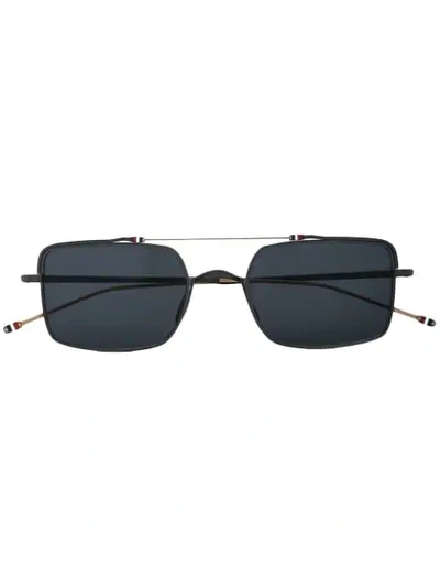 Thom Browne Eyewear Rectangle Frame Sunglasses - Black