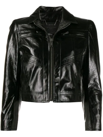 Givenchy Fitted Leather Jacket In Black