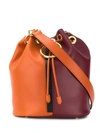 Marni Earring Two-tone Bag In Orange