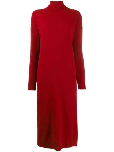 Dsquared2 Turtleneck Jumper Dress In Red