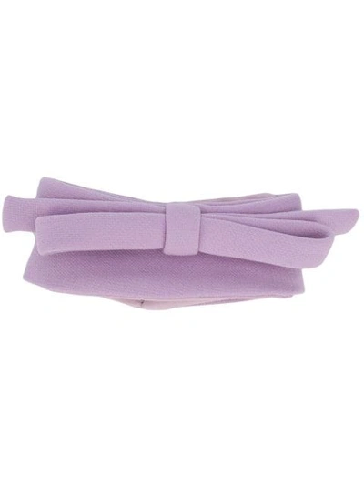 Miu Miu Oversized Bow Tie In Purple