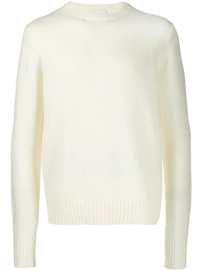 Prada Crew Neck Sweater In White