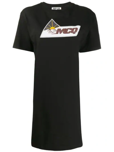mcq t shirt dress % 100 Authentic MCQ Women Diamond print MCQ logo T-shirt Dress