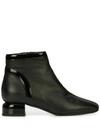 Pierre Hardy Frame Two-tone Booties In Black