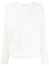 Marni V-neck Sweater In White