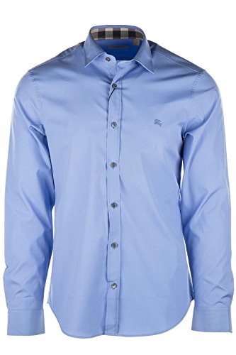 Burberry Men's Long Sleeve Shirt Dress Shirt Blu | ModeSens