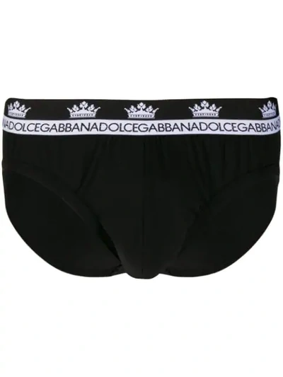 Dolce & Gabbana Logo Band Briefs In Black