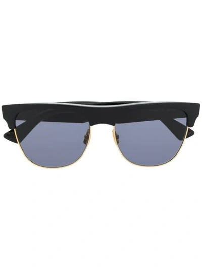 Bottega Veneta Round Frame Sunglasses In Black