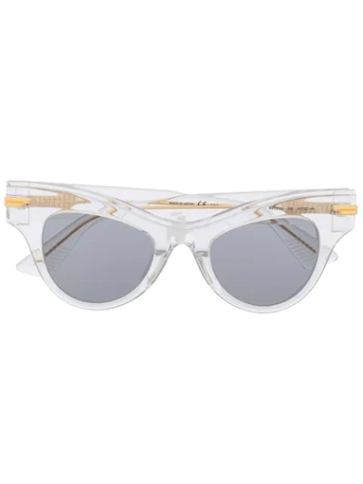 Bottega Veneta Oversized Cat-eye Sunglasses In White