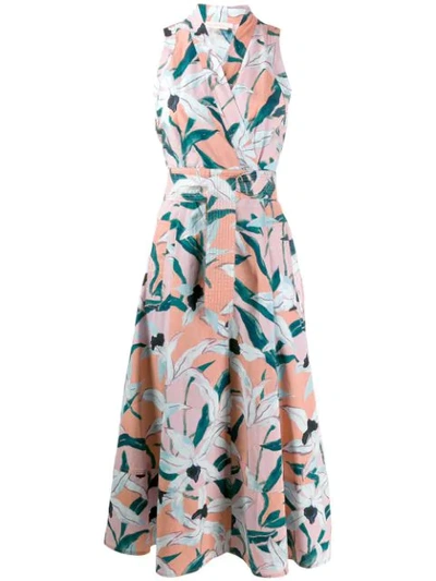 Tory Burch Floral-print Cotton Dress In Pink
