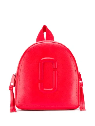 Marc Jacobs Logo Plaque Backpack In Red