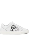 Versace Medusa Print Low Top Sneakers In White