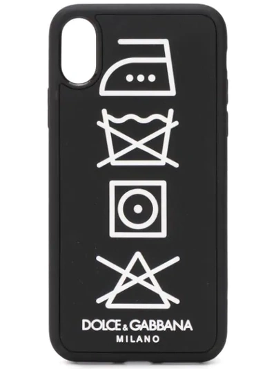 Dolce & Gabbana Care Tag Iphone X/xs Cover In Black