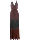 M Missoni Pink Degradé Metallic-knit Maxi Dress In L300l Multicolor