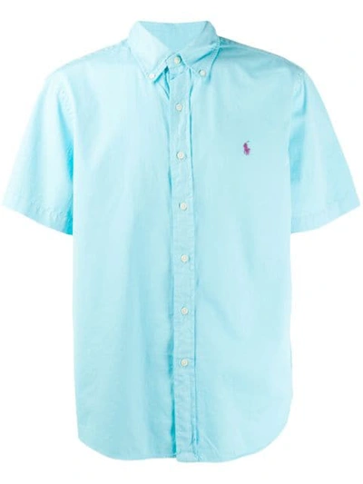 Polo Ralph Lauren Shortsleeved Button Down Shirt In Blue