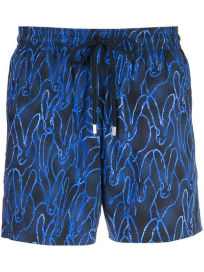 Vilebrequin Printed Swim Shorts In Blue