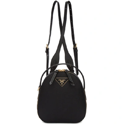 Prada Black Mini Odette Backpack | ModeSens