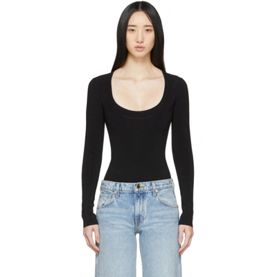 Khaite Women's Kerry Stretch-jersey Bodysuit In Black