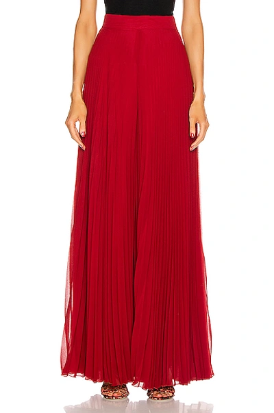 Max Mara Pagode Georgette Maxi Skirt In Red