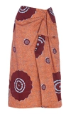 Ulla Johnson Ember Printed Cotton Midi Skirt In Orange