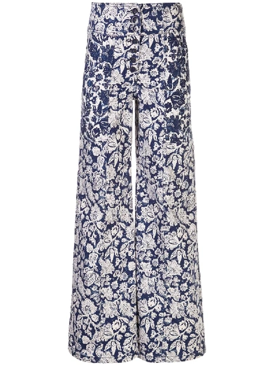 Ulla Johnson Greer Rigid High-rise Wide-leg Jean In Blue