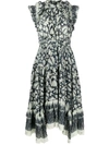 Ulla Johnson Amalia Floral-print Cotton And Silk-blend Midi Dress In Neutrals