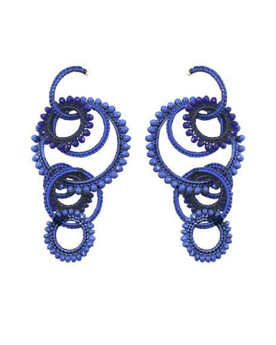 Mignonne Gavigan Tallulah Interlocking Drop Earrings In Cobalt