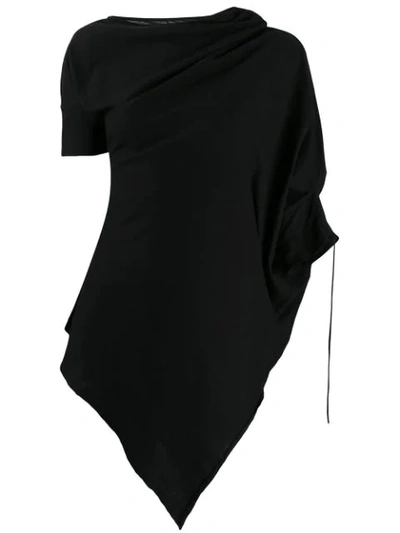 Masnada Deconstructed Tunic Blouse In Black