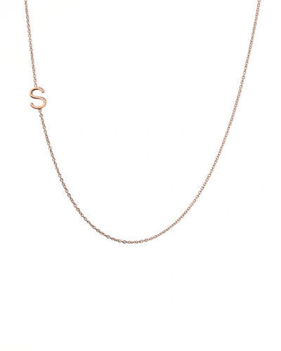 Maya Brenner Designs 14k Rose Gold Mini Letter Necklace