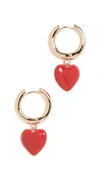 Baublebar Fiona Huggie Hoop Earrings In Red