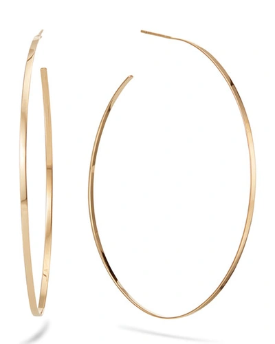 Lana 14k Gold Flat Mega Oval Hoop Earrings