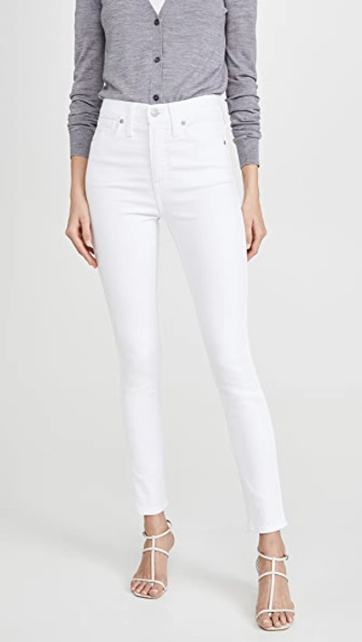 Madewell 10'' High Rise Skinny Jeans Pure White