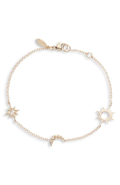 Anzie Women's Celestial White Topaz & 14k Yellow Gold Bracelet