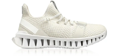 Ermenegildo Zegna Knit Sneakers In White
