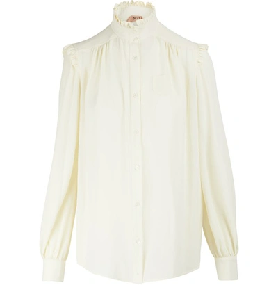 N°21 Silk-blend Shirt In Cream
