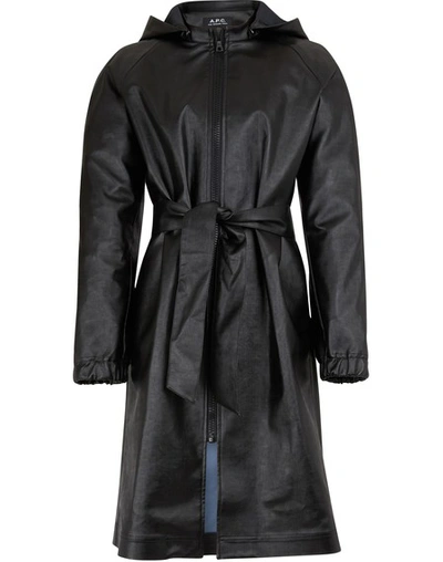 Apc Angele Trench Coat In Noir