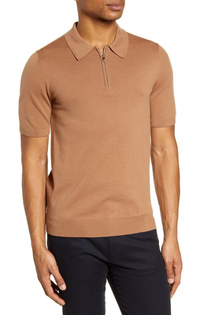 reiss zip polo