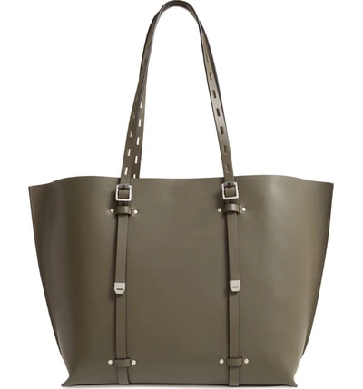 Rag & Bone Field Leather Shoulder Tote Bag In Olive Night