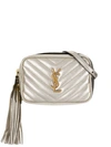 Saint Laurent Lou Lou Metallic Calfskin Leather Belt Bag With Tassel In Gold