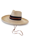 Lola Hats Comargo Raffia Hat - Beige In Natural/ Navy