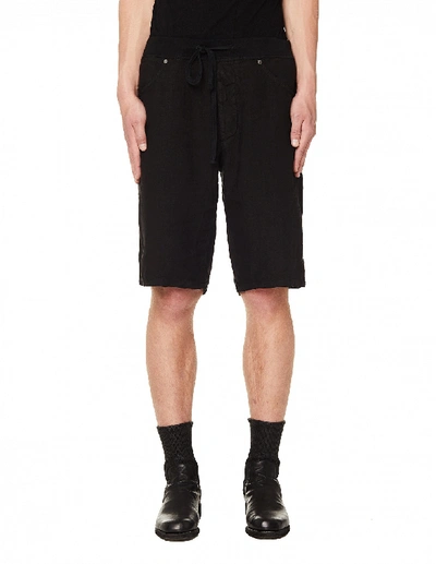 120% Lino Black Linen Shorts